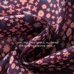 Vintage ethnic floral scarf, lightweight and breathable fabric texture close-up