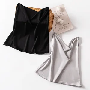Breathable silk sun protection neck gaiters in black and silver for outdoor sun protection