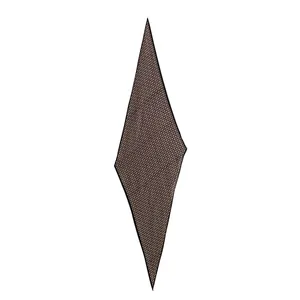 Elegant silk rhombus scarf featuring a vintage geometric pattern with a black border