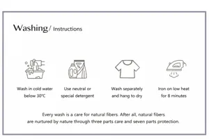Instructions de lavage pour écharpe en laine mohair incluant le lavage à la main