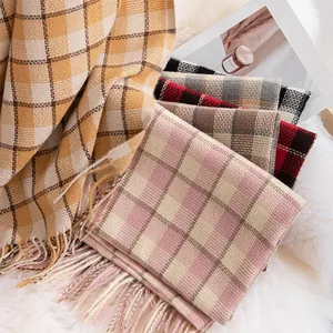 Premium soft retro plaid scarves in various colors for winter warmth and cozy style.