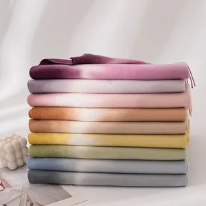 Weiche dicke Pashmina-Schals mit Farbverlauf in verschiedenen Farben für den Winter