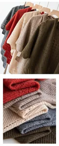 Detail of multi-colored knitted cashmere shawls with delicate hollow lace patterns.