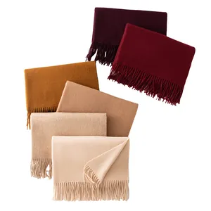Soft luxurious 100% cashmere scarf and shawl collection in multiple warm autumn colors