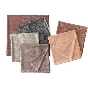 Elegant French vintage jacquard cashmere-feel scarves in multiple color options.