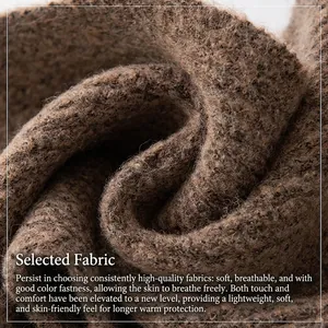 Gros plan détaillé de la texture d'un tissu en laine mélangée marron pour une écharpe