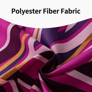 Elegant printed polyester square scarf with colorful geometric ethnic patterns