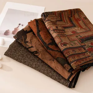 Elegant Xiangyun Sha silk scarf with traditional Chinese patterns for women's gift.