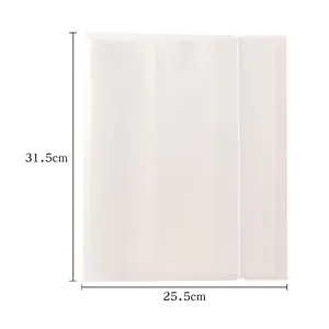 Archivador transparente de 3 bolsillos para pegatinas con banda elástica 31.5x25.5cm