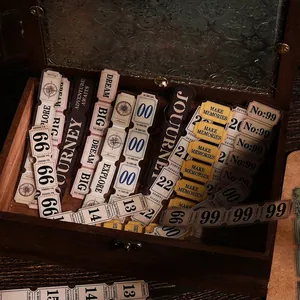 Vintage style PET waterproof long strip stickers for scrapbooking, journaling and DIY crafts
