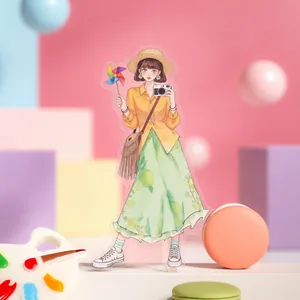 Autocollant de mode fille pour scrapbooking dans un décor artistique coloré