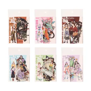 Lot de 20 autocollants de personnages de mode pour scrapbooking et journal intime
