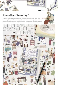 Livre d'autocollants créatifs de style de vie pour scrapbooking et projets DIY
