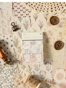 Vintage βοτανικό φλοράλ χαρτί υλικού για DIY scrapbooking και διακόσμηση ημερολογίου