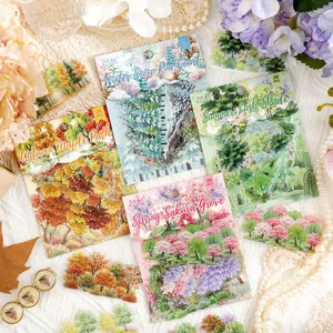Four seasons forest PET decorative stickers set for scrapbooking and journaling DIY crafts
