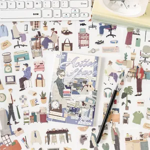 Livre de stickers Action Space pour journal de bord et loisirs créatifs étanches