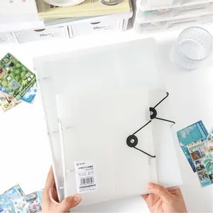 Matte A4 A5 Losbladig Kaartenalbum Transparant PP Fotocollectie Boek Met Elastische Gesp Voor K-pop Kaarten Opslag