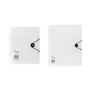 Transparante A5 en A4 PP-mappen met elastische sluiting voor het bewaren van kaarten.
