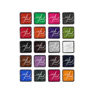Professional 20-color high-density water-based ink pad set for DIY scrapbooking and stamps