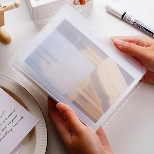 Transparente A6 Fotokarten-Sammelmappe mit mattiertem Einband für Sticker