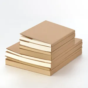 Minimalist retro kraft paper blank sketchbook for sketching, drawing and creative journaling