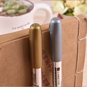 BAOKE gold and silver metallic craft paint pens for greeting cards and wedding signing