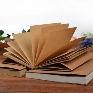 Vintage kraft paper blank sketchbook for drawing and sketching with rustic aesthetic.