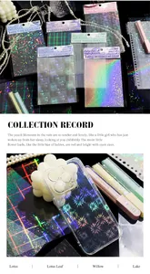Holographic PET laser sticker pack for DIY scrapbooking and phone case decoration detail