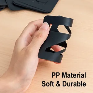 Stencil per lettere in plastica PP nera flessibile, materiale morbido e duraturo