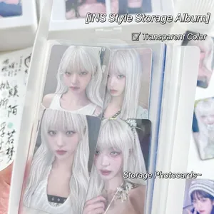 Large capacity transparent insert photocard binder for K-pop idol cards and stickers