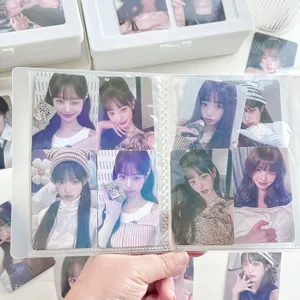 Transparent photocard storage binder for K-pop cards and stickers