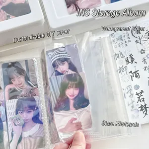 Large capacity transparent photocard binder for stickers postcards and photos storage