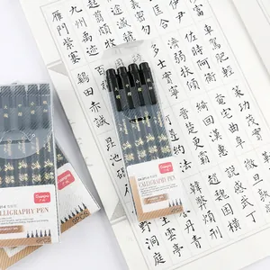 Guangna professionelles schwarzes Kalligraphie-Stift-Set mit verschiedenen Spitzen
