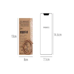 Size comparison chart of vintage hollow lace scrapbooking paper with iPhone 12 scale
