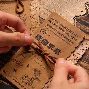 Attic Manuscript Vintage Hollow Lace Decorative Scrapbook Paper Retro Script Music Score Non Adhesive Paper For DIY Craft