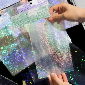 Holographic laser film sticker pack with star pattern for scrapbooking decoration