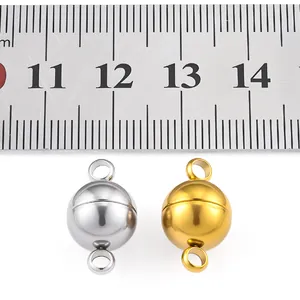Chiusure magnetiche in acciaio inossidabile oro e argento per gioielli fai da te