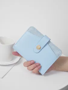 Multi-Functional PU Leather Passport Holder Travel Wallet For Women Men With Card Slots Ticket Compartment Patchwork Wallet