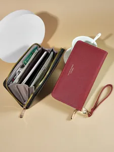 Elegante portafoglio lungo da donna con cinturino, multi-slot e interno organizzato