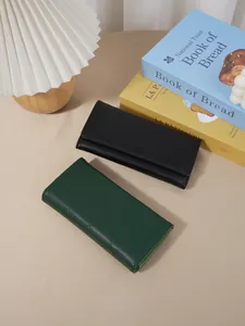 Elegant quilted long wallet for women with large capacity and multi-card slots.