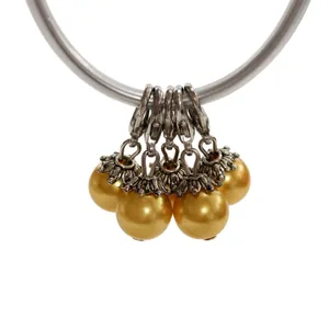 Golden pearl pendants with lobster clasps for DIY jewelry making accessories set