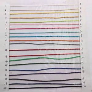 Display board featuring 20 vibrant colors of thin cords for DIY nurse card jewelry making.