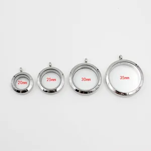 Edelstahl Floating Locket Anhänger Glas Schraubverschluss Gau Box Gedenkanhänger Für Fotos Getrocknete Blumen Schmuckherstellung