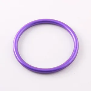 Detailed close-up showing the matte finish and vibrant purple color of this silicone bracelet