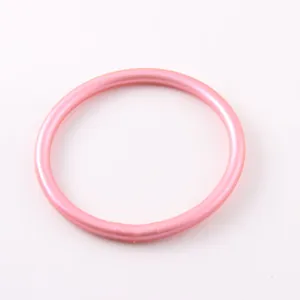 Macro view of matte pink silicone bracelet with smooth finish and simple design