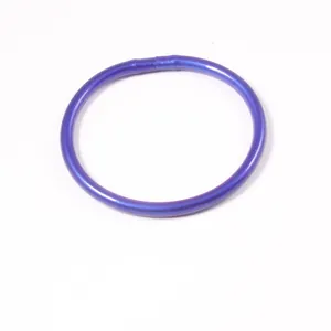Shiny purple iridescent 5mm silicone bangle bracelet for women with metallic finish