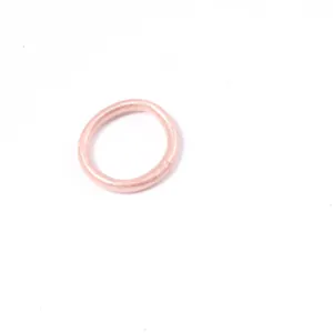 Close-up of a stylish pinkish silicone jelly ring featuring a textured matte finish