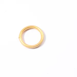Close-up detail of 3mm gold foil silicone jelly ring with smooth matte finish