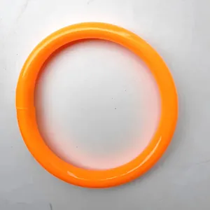 Bracelet jonc bouddhiste en silicone orange de 9 mm d'épaisseur