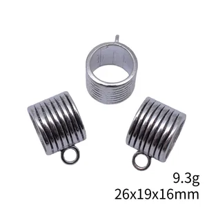 Legierung Schal Schnalle mit horizontalen Rippen für Kleidung, Größe 26x19x16mm, 9,3g